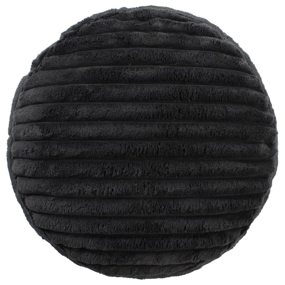 Howard Elliott Shar Pei Short Pouf in Black, , large
