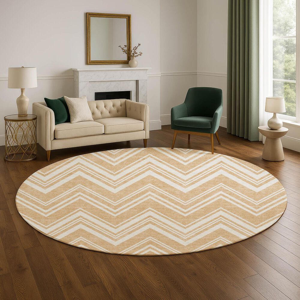 Dalyn Rug Company The Reserve TR17 Peach 8&#39; Round Indoor/Outdoor Area Rug, , large