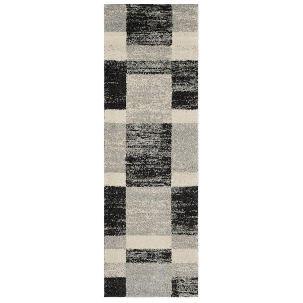 Safavieh Retro RET2692-9079 2"3" x 9" Black and Light Grey Runner, , large