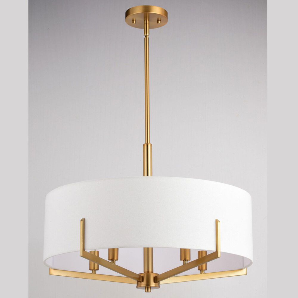 Vaxcel Surrey 5-Light Chandelier in Natural Brass, , large
