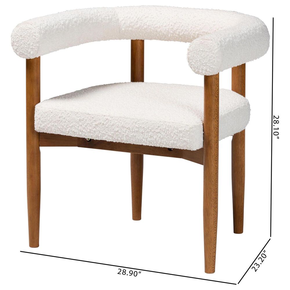 Baxton Studio Caia Arm Chair in Walnut Brown, , large