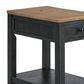 Forma & Co Napa Chairside Table in Distressed Black and Driftwood, , large