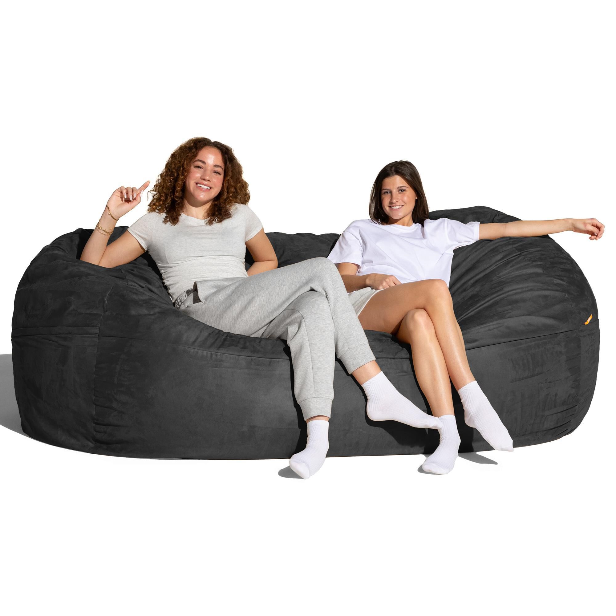 Jaxx 7' Giant Bean Bag Sofa in Black