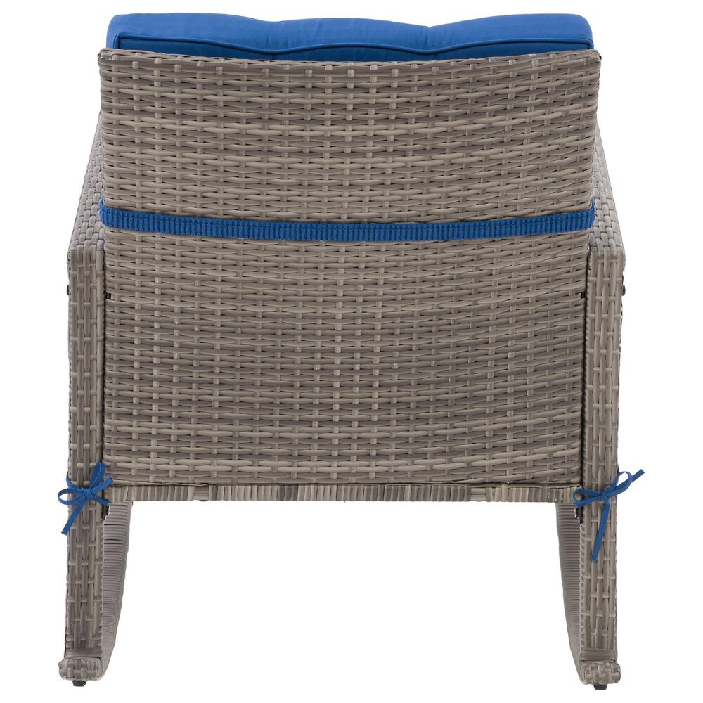 CorLiving Parksville Patio Rocking Chair in Blended Grey/Oxford Blue, , large