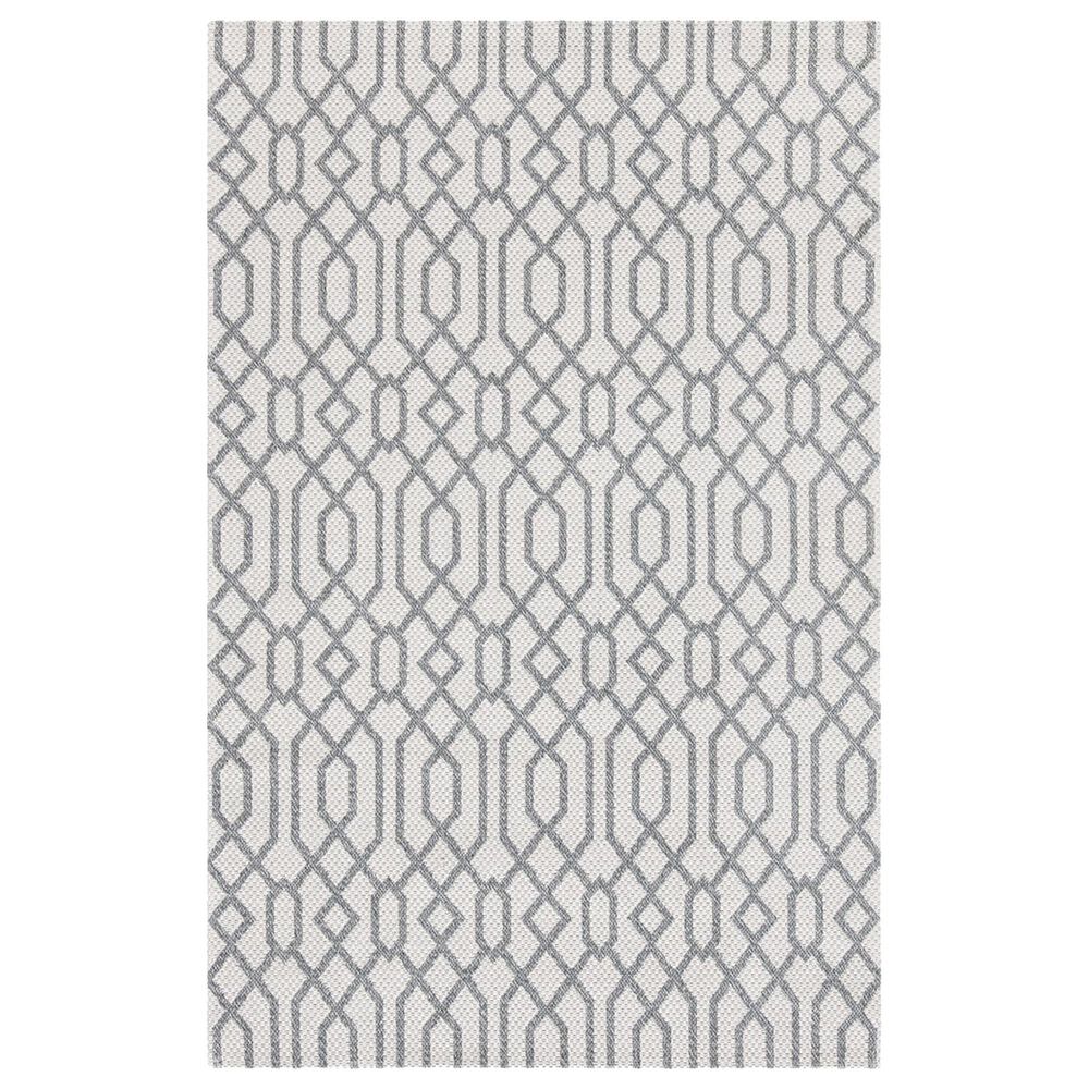 Safavieh Martha Stewart Cotton 4" x 6" Silver and Grey Area Rug, , large