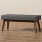 Baxton Studio Elia Bench in Dark Grey, , large