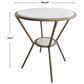 Uttermost Refuge Side Table in White and Gold, , large