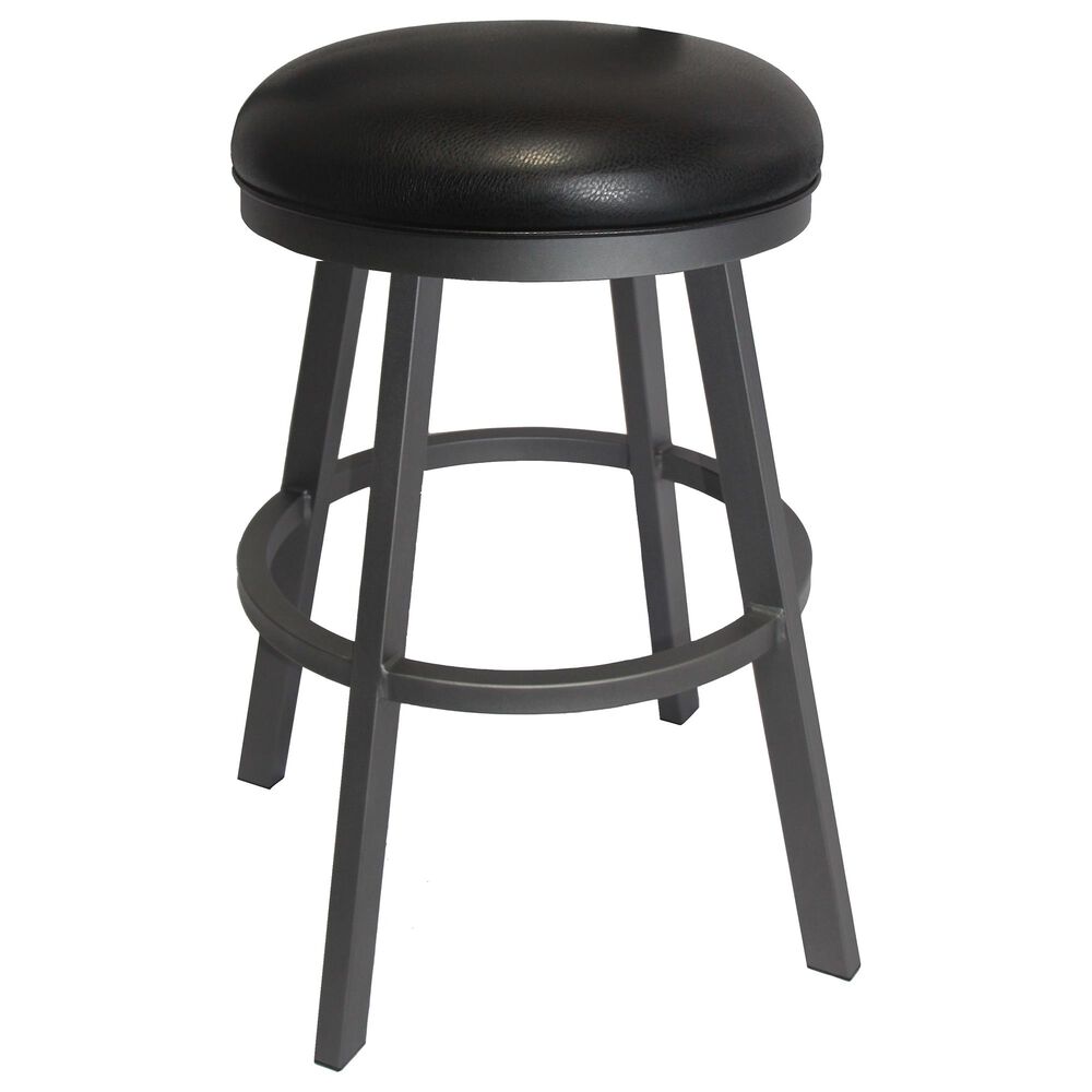 Delaware Dining Rebecca 26" Swivel Barstool in Flintrock Grey/Black, , large