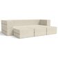 Jaxx Zipline 3-Piece Stationary Convertible Sleeper Sofa in Ivory Velvet, , large