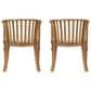 Hearth and Haven Outdoor Dining Chair with Cream Cushion in Teak (Set of 2), , large