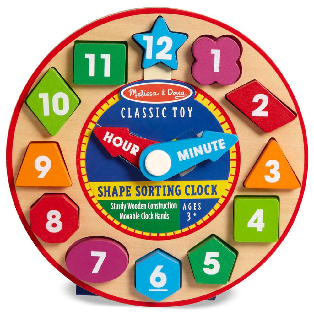 Melissa &amp; Doug Shape Sorting Clock, , large