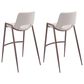 Zuo Modern Desi Bar Chair in Beige and Dark Brown (Set of 2), , large
