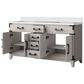 Lexora Home Laurel 60" Double Bathroom Vanity in White Oak with White Quartz Top and Rectangular Sinks, , large