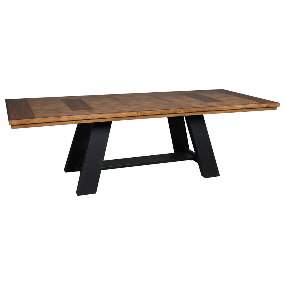 Ashley Greddinton 7-Piece Rectangular Extension Dining Set with Black Chairs in Medium Brown and Black, , large