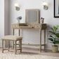 Linon Home Decor Cyndi Vanity with Stool in Grey Wash, , large