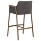 37B Bernadette Counter Stool with Kendall Grey Faux Leather Cushion and Antique Brass Finish, , large