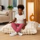 Jaxx Saxx Jr CrashPuff Floor Pillow Lounger in Phantom Cream, , large