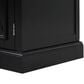 HOMLUX 54.9" Kitchen Island with Drop Leaf in Black and Brown, , large