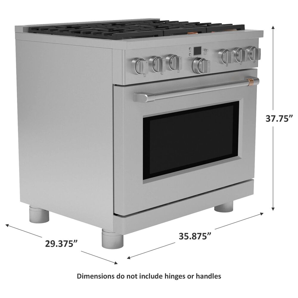 Cafe 5.75 Cu. Ft. Freestanding Dual Fuel Range in Stainless Steel and Brushed Stainless, , large