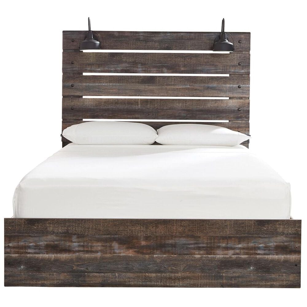 Ashley Drystan Queen Panel Bed in Rustic Brown, , large