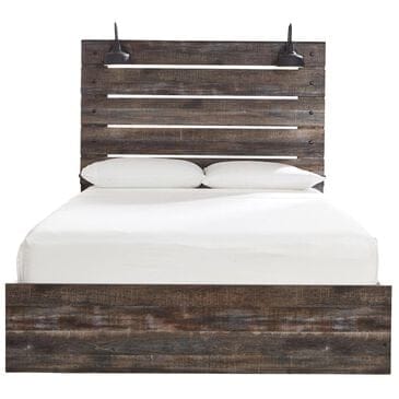 Ashley Drystan Queen Panel Bed in Rustic Brown, , large