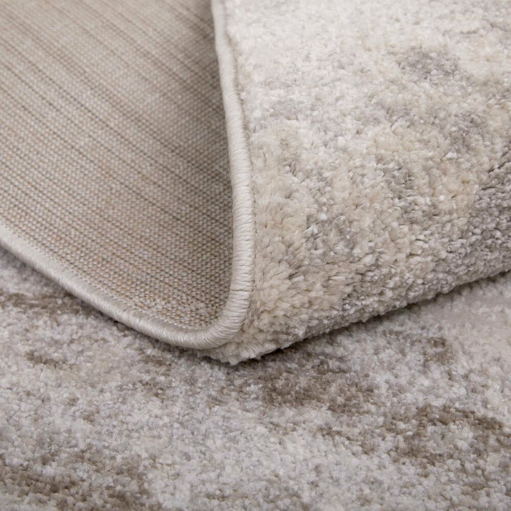 Feizy Vancouver Geometric 4&#39; x 6&#39; Beige and Brown Area Rug, , large