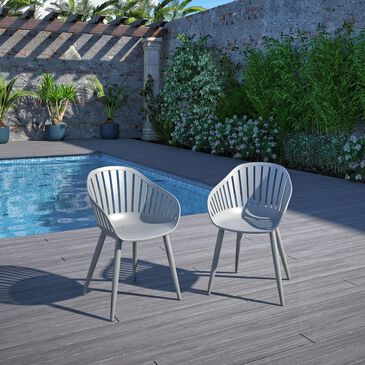 Amazonia Cannes Patio Chair in Grey (Set of 2), , large