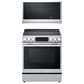 LG 2-Piece Kitchen Package with 6.3 Cu. Ft. Smart Slide-In Induction Range and 2.1 Cu. Ft. Smart Over-the-Range Microwave in Printproof Stainless Steel, , large