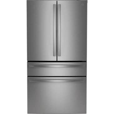 GE Profile 23.2 Cu. Ft. Smart Counter-Depth Fingerprint Resistant 4-Door French-Door Refrigerator With Dual-Dispense AutoFill Pitcher in Stainless Steel, , large