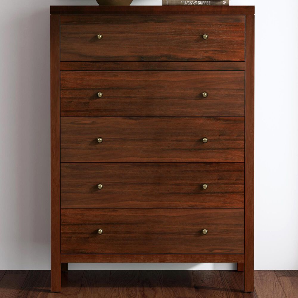 Butler Specialty Company Nora 5-Drawer Tall Dresser in Walnut, , large