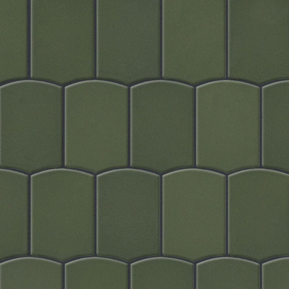 Shaw Embrace Fern 10" x 10.75" Glass Mosaic Sheet, , large