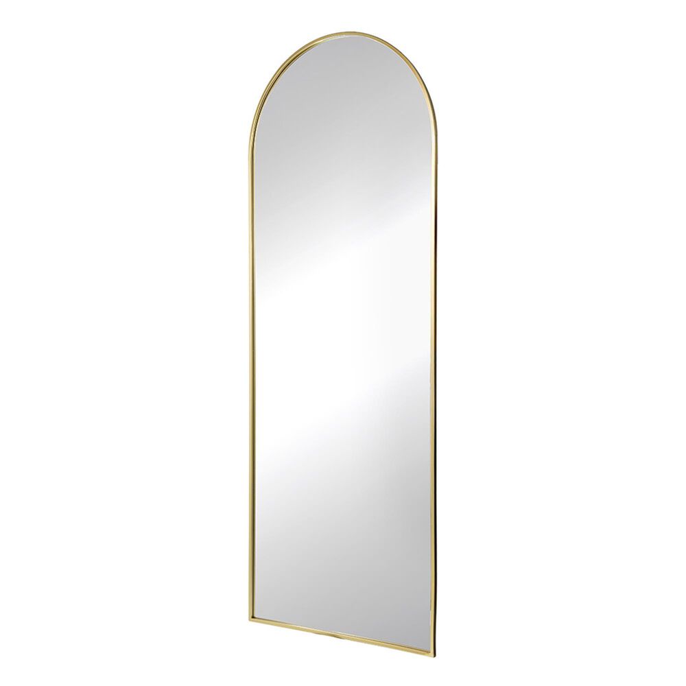 A&B Home Celine Arch Floor Mirror in Gold NFM