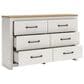 Ashley Linnocreek 4-Piece Full Bedroom Set in White and Warm Brown, , large