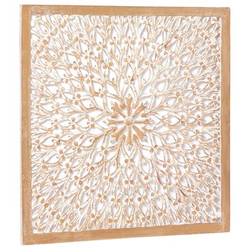 Maple and Jade 36" x 36" Wall Decor in Tan and White, , large