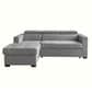 Tuscany Grove Gigi 2-Piece Pullout Sofa Chaise in Bates Platinum ...