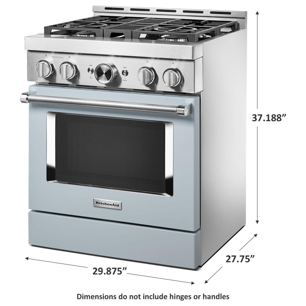 KitchenAid 4.1 Cu. Ft. Freestanding Gas Range with True Convection in Misty Blue, , large