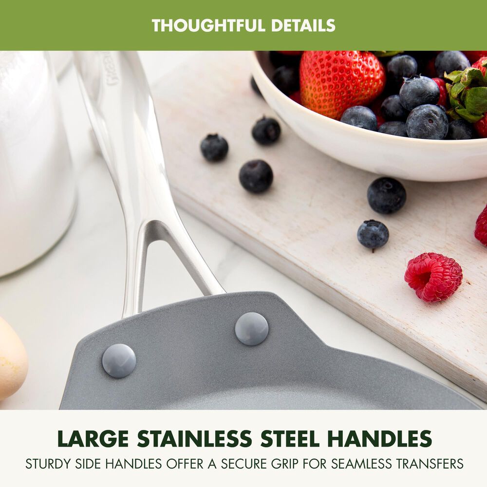 Green Pan Valencia Pro 9.5" Ceramic Nonstick Crepe Pan in Grey, , large