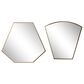 CosmoLiving by Cosmopolitan Contemporary Wall Mirror in Gold (Set of 2), , large