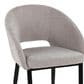LumiSource Renee Upholstered Contemporary Chair in Black Metal and Silver Fabric by LumiSource, , large