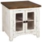 Ashley Wystfield End Table in Vintage White and Warm Brown, , large