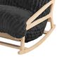 Jaxx Saxx Mondo Fur Bean Bag Rocking Chair in Black, , large