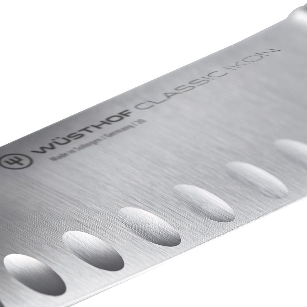 Wusthof Classic Ikon 7&quot; Santoku Knife in Stainless Steel and Black, , large