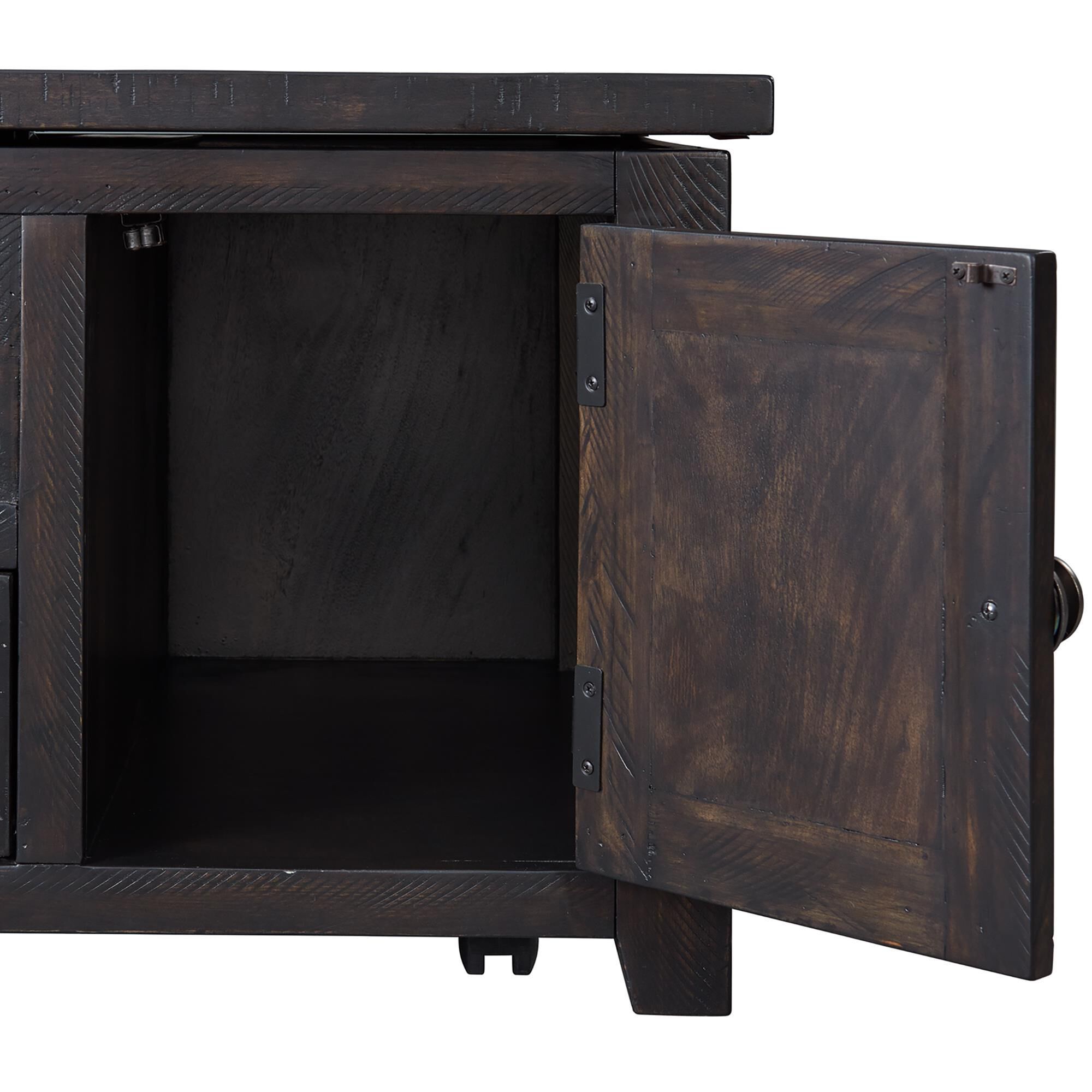 Mayberry Hill Kendyl 2-Drawer Coffee Table with Lift Top in Espresso