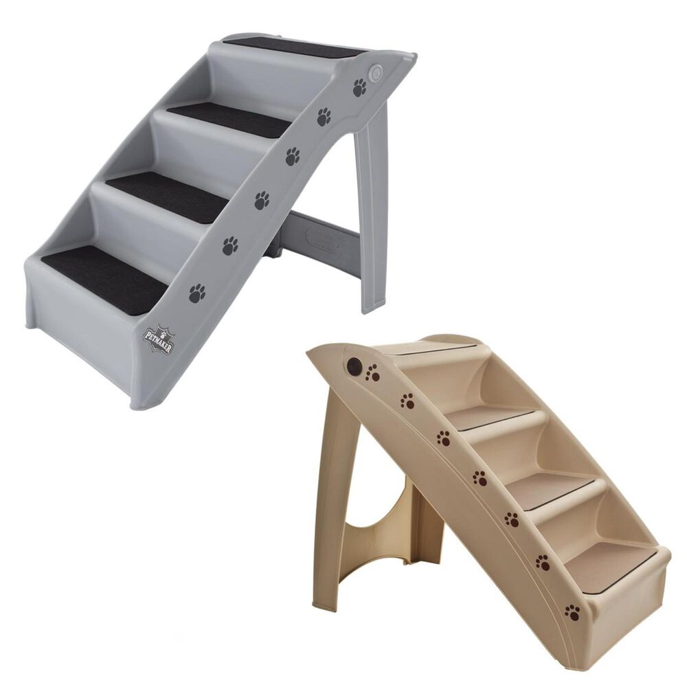 Timberlake Petmaker Folding Plastic Pet Stairs in Tan, , large