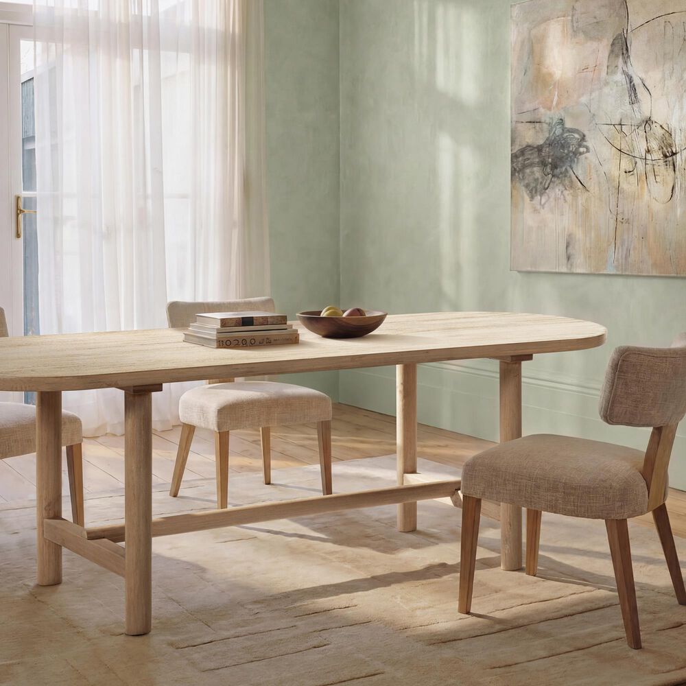 Jennifer Taylor Home Milo Dining Table in Light Natural Cerused - Table Only, , large