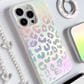 Velvet Caviar MagSafe Phone Grip Ring in White Opal Leopard, , large