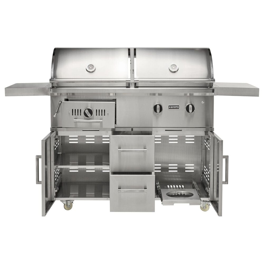 Coyote Outdoor 50&quot; Hybrid Built-In Natural Gas Grill in Stainless Steel, , large