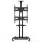 Kanto Adjustable TV Rolling Stand for 40" - 70" TVs and Interactive Displays in Black, , large