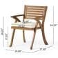Hearth and Haven Hermosa Outdoor Dining Chair with Cushion in Teak (Set of 2), , large
