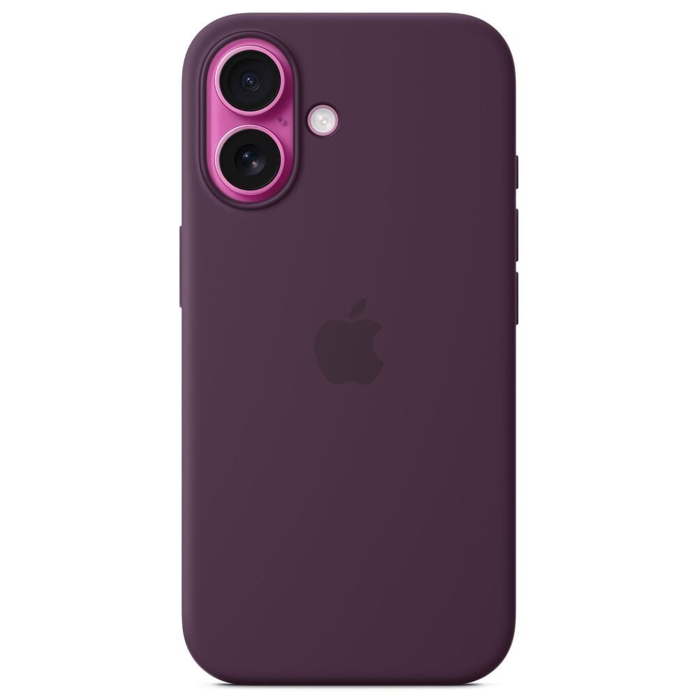 Apple Silicone Case with MagSafe for iPhone 16 in Plum, , large